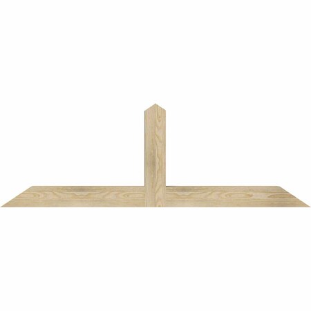 Ekena Millwork Portland Rough Sawn Timber Gable Bracket, Douglas Fir, 60"W x 20"H x 4"D x 4"F, 8/12 Pitch GBW060X20X0404POR00RDF